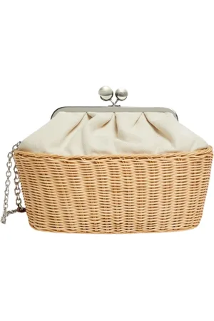 Max Mara Femme, Sacs, , Taille: ONE Size Sac à Main en Rotin Élégant