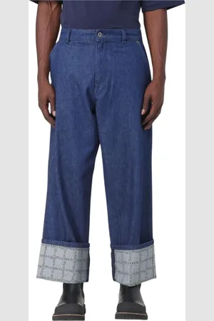 J.W.Anderson Homme, Jeans, Bleu, Taille: S Jean à Coupe Relâchée avec Logo aux Poignets