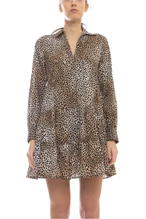 Michael Kors Femme, Robes, Brun, Taille: 40 FR Robe Élégante Femme en Os