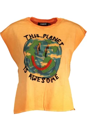 Desigual Femme, Tops, , Taille: 44 FR Tee-shirt Vibrant avec Impression Contrastée