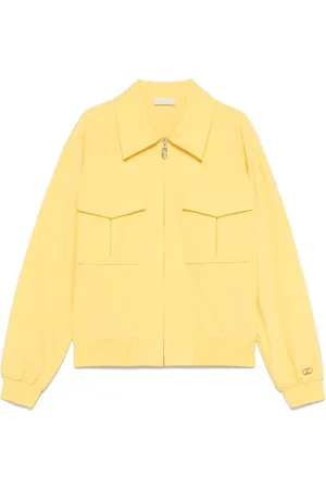 Liu Jo Femme, Vestes, Jaune, Taille: 38 FR T-shirt jaune canari à zip