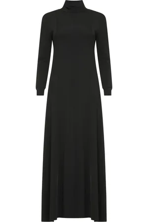 Khaite Femme, Robes, Noir, Taille: 40 FR Robe Évasée avec Col roulé