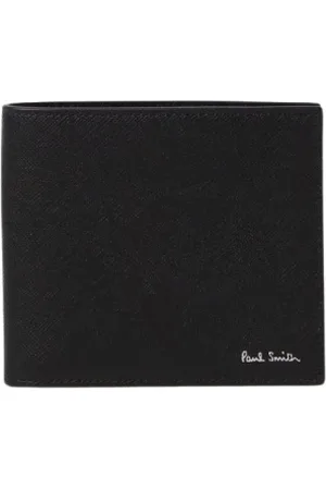 Paul Smith Homme, Accessoires, Noir, Taille: ONE Size Portefeuille Bifold en Cuir Noir