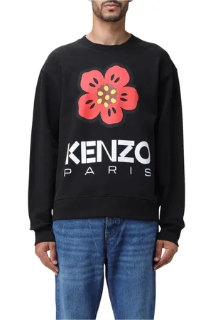 Kenzo Homme, Sweatshirts et sweats à capuche, Noir, Taille: L Boke Flower Crew Neck SweaT-shirt