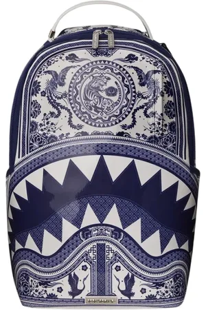 Sprayground Unisex, Sacs, Bleu, Taille: ONE Size Sacs Bleu Blanc Off avec Poche Avant à Fermeture Éclair