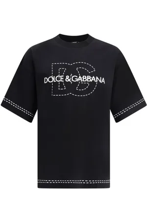 Dolce & Gabbana Homme, Tops, Noir, Taille: S Maxi Logo T-shirt