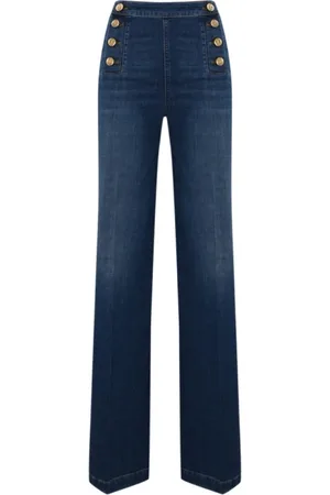Twin-Set Femme, Jeans, Bleu, Taille: W25 Jean évasé en denim pour femmes
