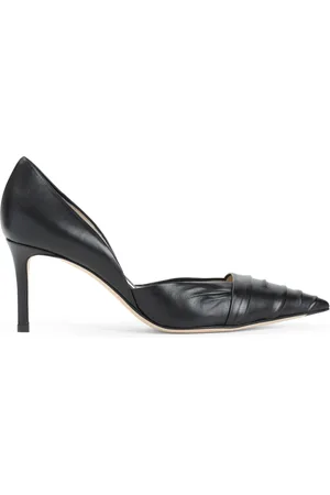 Giorgio Armani Femme, Chaussures, Noir, Taille: 39 EU Escarpins Noirs en Cuir Style Élégant