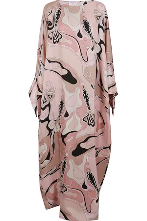 Emilio Pucci Femme, Robes, Multicolore, Taille: ONE Size Élégante Robe en Soie Nude Neutrals