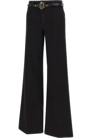 Liu Jo Femme, Pantalons, Noir, Taille: 36 FR Jean Évasé Bottom Up