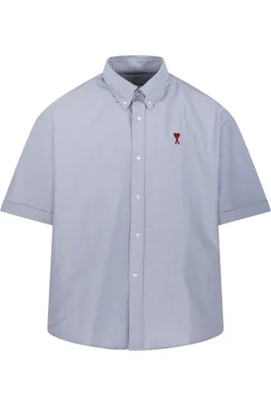 Ami Homme, Chemises, Bleu, Taille: L Chemise Boxy Fit Note