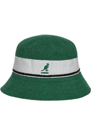 Kangol Unisex, Accessoires, Vert, Taille: M Chapeau seau à rayures Turf