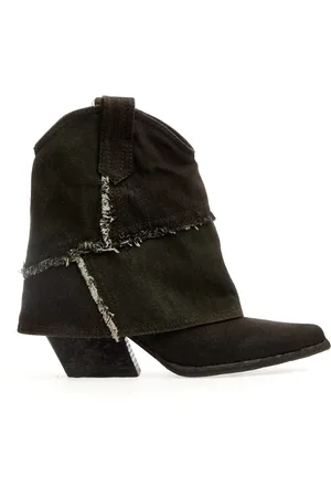Elena Iachi Femme, Chaussures, Gris, Taille: 38 1/2 EU Bottes Cheville Grises Style Tendance