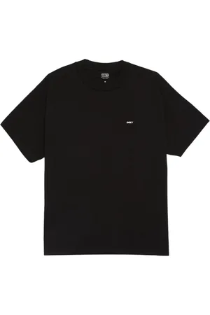 Obey Homme, Tops, Noir, Taille: XL T-shirt Iconique en Coton avec Impression au Dos