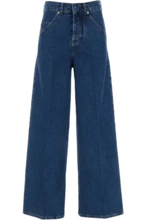 Serafini Femme, Jeans, Bleu, Taille: 40 FR Jeans Classiques Bleus à Jambes Larges en Coton