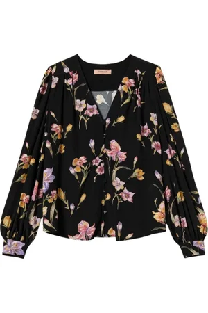 Twin-Set Femme, Blouses et Chemises, Multicolore, Taille: 42 FR Chemise Classique Florale Col V