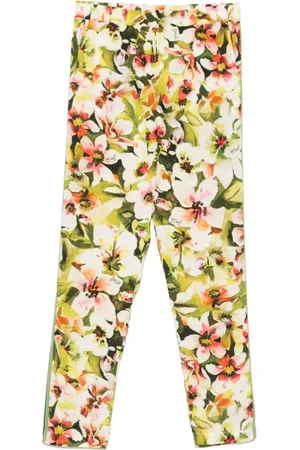 Liu Jo Femme, Pantalons, Multicolore, Taille: 42 FR Pantalon Vert Rayé Bord
