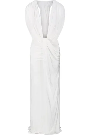CHRISTOPHER ESBER Femme, Robes, Blanc, Taille: 36 FR Robe Blanche à Drapé Ondulé