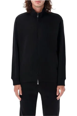 Emporio Armani Homme, Sweatshirts et sweats à capuche, Noir, Taille: L Veste de Sport à Fermeture Éclair Noire