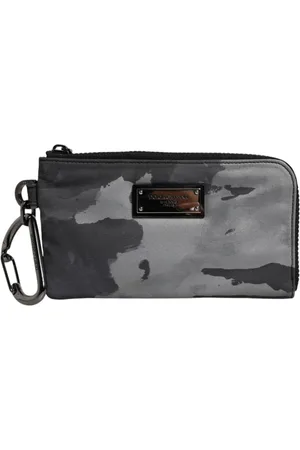Dolce & Gabbana Unisex, Accessoires, Multicolore, Taille: ONE Size Sac Pochette Porte-Clés en Camouflage et Plaque Logo