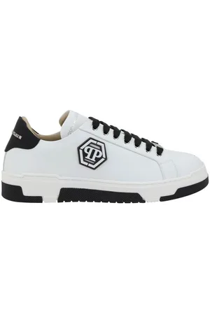 Philipp Plein Homme, Chaussures, Blanc, Taille: 45 EU Baskets Modernes à Lacets
