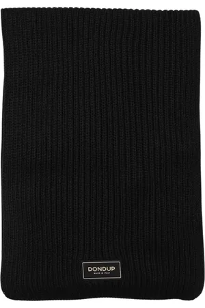 Dondup Homme, Accessoires, Bleu, Taille: ONE Size Écharpe en Tricot de Laine Côtelée de Luxe