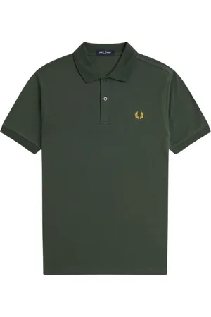 Fred Perry Homme, Tops, Vert, Taille: XS Polo Vert en Coton avec Logo