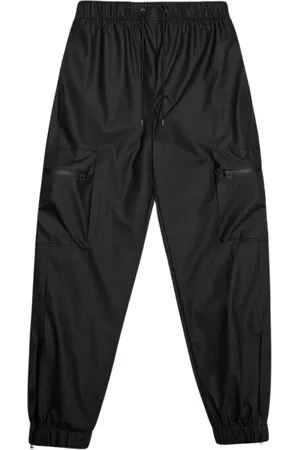 Rains Homme, Pantalons, Noir, Taille: L Pantalon Cargo Imperméable Taille Élastique