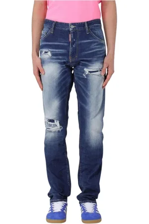 Dsquared2 Homme, Jeans, Bleu, Taille: L Jean Denim Déchiré Moderne
