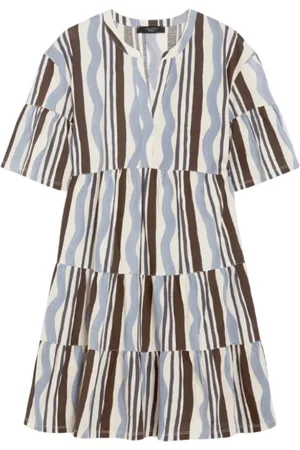 Max Mara Femme, Robes, Multicolore, Taille: 36 FR Robe Kaftan Ely Imprimé Bleu