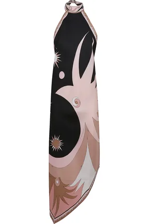 Emilio Pucci Femme, Robes, Multicolore, Taille: 36 FR Robe en Soie Nude & Neutrals