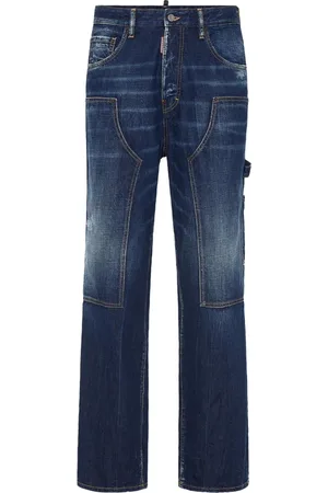 Dsquared2 Homme, Jeans, Bleu, Taille: 2XL Jean Bleu Style Charpentier avec Poches Utilitaires