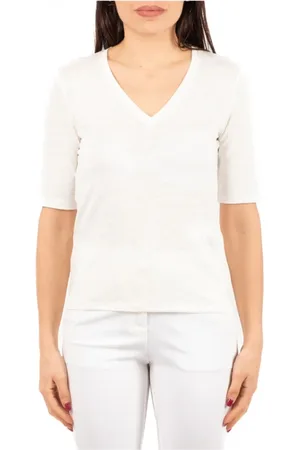 Max Mara Femme, Tops, Blanc, Taille: 38 FR T-shirt décontracté