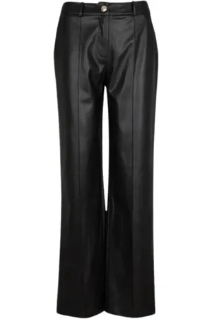 Liu Jo Femme, Pantalons, Noir, Taille: 36 FR Pantalon noir taille haute droit