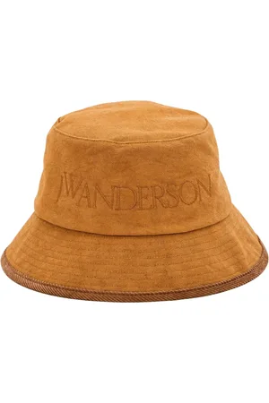 J.W.Anderson Homme, Accessoires, Brun, Taille: S Chapeau seau en coton brodé