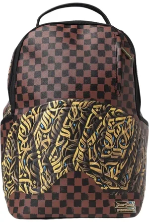 Sprayground Homme, Sacs, Brun, Taille: ONE Size Sac à Dos à Carreaux Marron Élégant