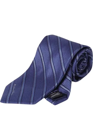 Michael Kors Homme, Accessoires, Bleu, Taille: ONE Size Élégante Cravate en Soie Rayée