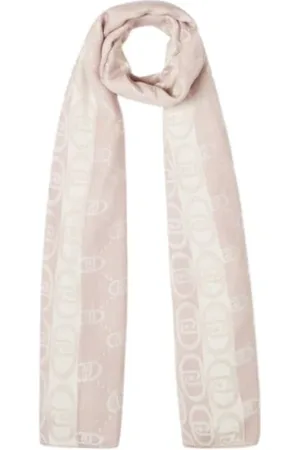 Liu Jo Femme, Accessoires, Rose, Taille: ONE Size Étole Monogramme Jacquard en Rose