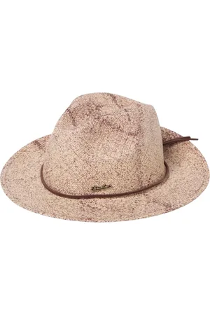 Borsalino Homme, Accessoires, Brun, Taille: 55 CM Chapeau Fedora Marron avec Bande en Cuir