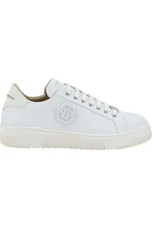 Philipp Plein Homme, Chaussures, Blanc, Taille: 43 EU Baskets Modernes à Lacets