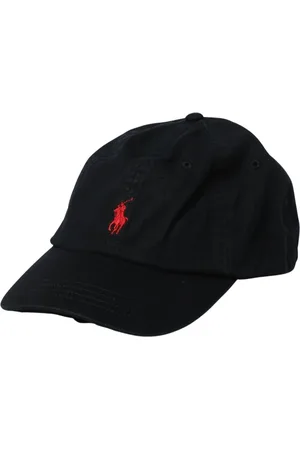 Ralph Lauren Homme, Accessoires, Noir, Taille: ONE Size Casquette Polo en Coton Noir avec Logo