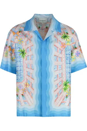 Casablanca Homme, Chemises, Multicolore, Taille: M Chemise en soie avec impression Le Plongeon