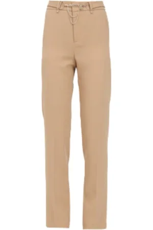 Liu Jo Femme, Pantalons, Brun, Taille: 36 FR Pantalon Classique Beige Sahara Femme en Polyester