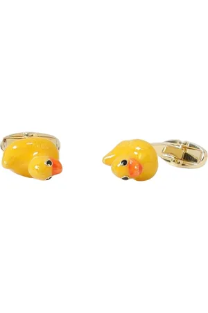Paul Smith Homme, Accessoires, Jaune, Taille: ONE Size Boutons de Manchette Canard en Caoutchouc Jaune Design Élégant