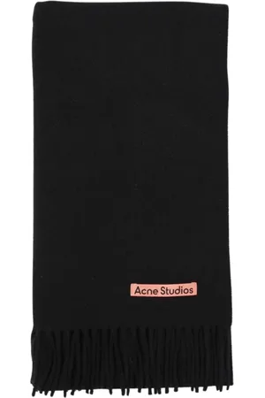 Acne Studios Homme, Accessoires, Noir, Taille: ONE Size Écharpe en Laine de Luxe Noire