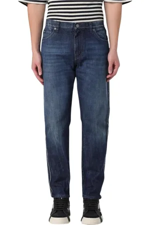 Dolce & Gabbana Homme, Jeans, Bleu, Taille: S Jean Bleu avec Détail sur le Côté