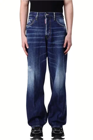 Dsquared2 Homme, Jeans, Bleu, Taille: 2XL Jean Bleu Délavé Coupe Décontractée