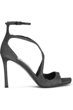Jimmy Choo Femme, Chaussures, Noir, Taille: 38 1/2 EU Sandales Métalliques Élèvent Votre Style