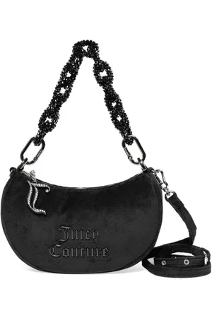 Juicy Couture Femme, Sacs, Noir, Taille: ONE Size Fleur Rhinestone S Hobo Coton Noir