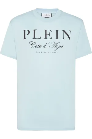 Philipp Plein Homme, Tops, Bleu, Taille: M T-shirt Décontracté en Coton